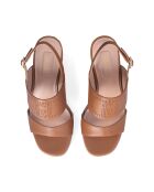 Sandales Karen en cuir Noix