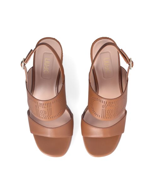 Sandales Karen en cuir Noix