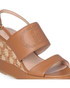 Sandales Karen en cuir Noix