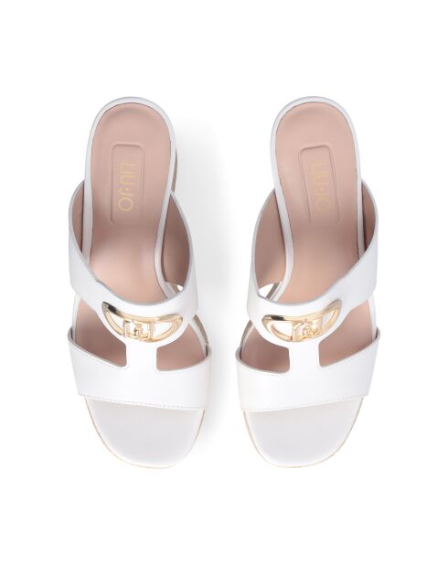 Sandales Karen en cuir Blanc Cassé