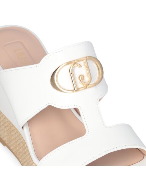 Sandales Karen en cuir Blanc Cassé