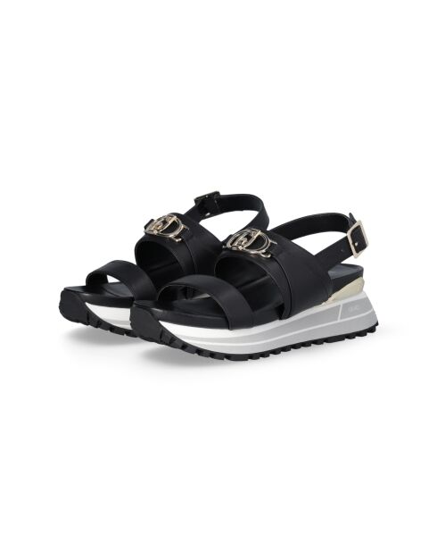 Sandales Maxi wonder en cuir Noires