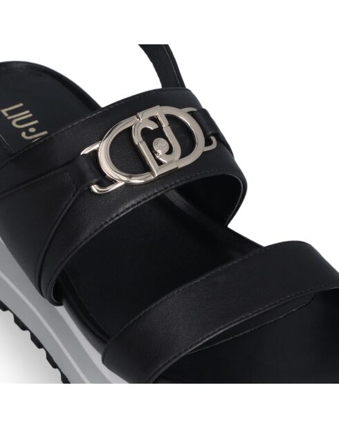 Sandales Maxi wonder en cuir Noires