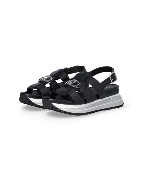 Sandales Maxi wonder en cuir Noires