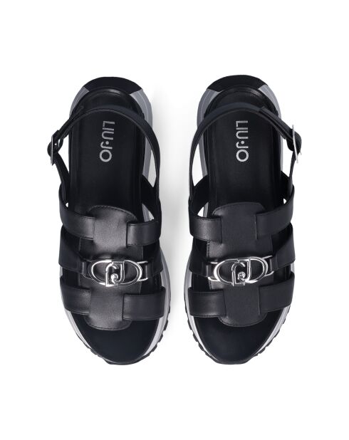 Sandales Maxi wonder en cuir Noires