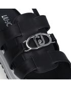 Sandali Maxi Wonder neri in pelle