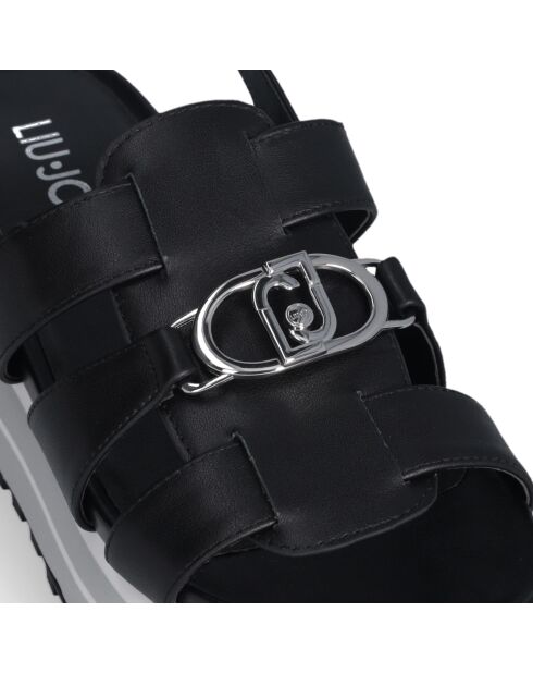 Sandales Maxi wonder en cuir Noires