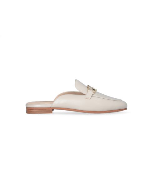 Mules Emel en cuir greige