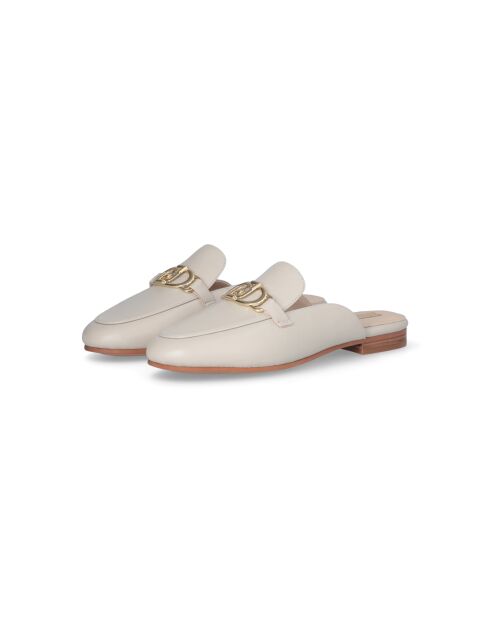 Mules Emel en cuir greige