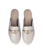 Mules Emel en cuir greige