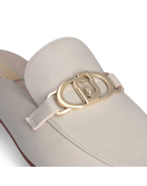 Mules Emel en cuir greige