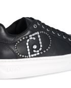 Zwarte leren Kylie sneakers