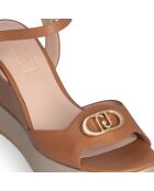 Sandales Karen en cuir Noix