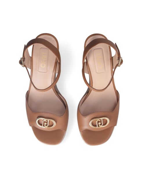 Sandales Karen en cuir Noix