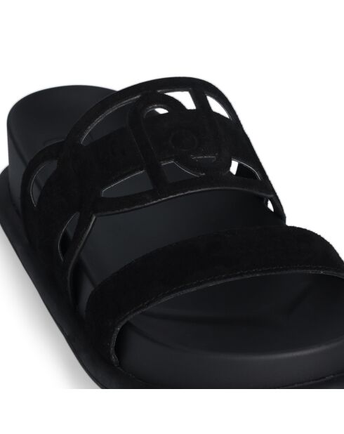 Loren sandalen van zwart suède