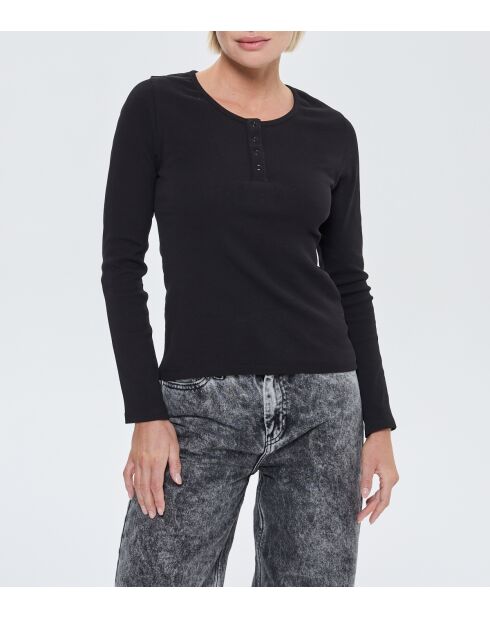 Amui schwarzes Langarmshirt