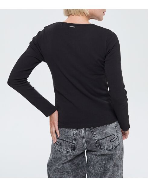 Amui schwarzes Langarmshirt