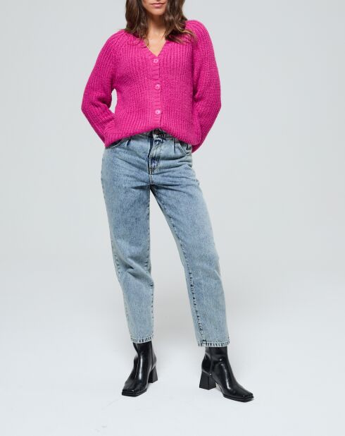 Gilet Cadola ML in misto lana fucsia