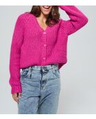 Gilet Cadola ML in misto lana fucsia