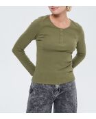 T-shirt manches longues Amui ML kaki