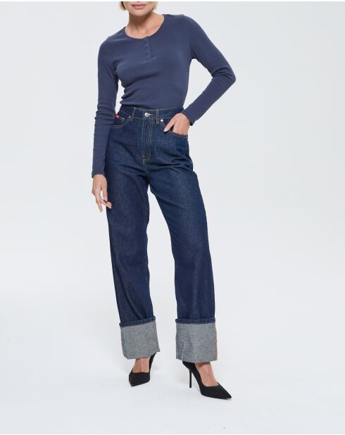 Amui marineblaues Langarmshirt