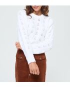 Cotrou ML elfenbeinfarbener Pullover aus Wollmischung