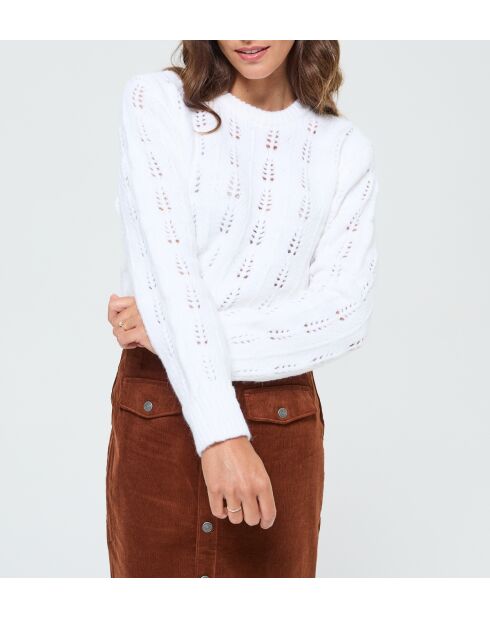 Cotrou ML elfenbeinfarbener Pullover aus Wollmischung