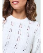 Cotrou ML elfenbeinfarbener Pullover aus Wollmischung