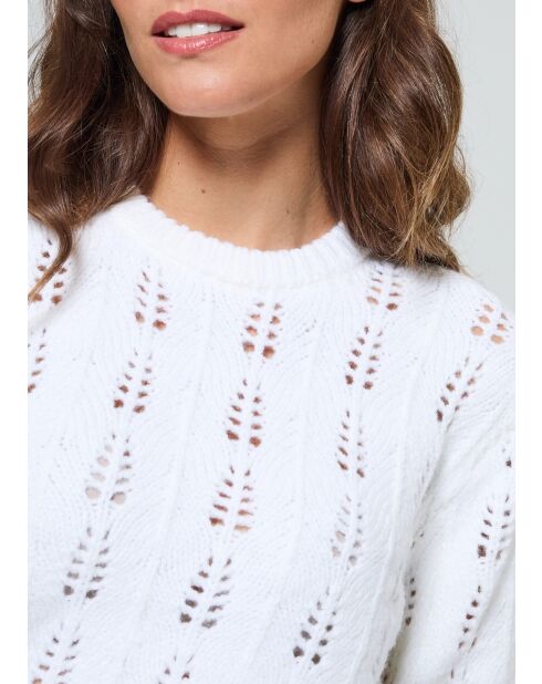 Cotrou ML elfenbeinfarbener Pullover aus Wollmischung