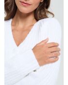 Chaleco Cadola ML en mezcla de lana marfil