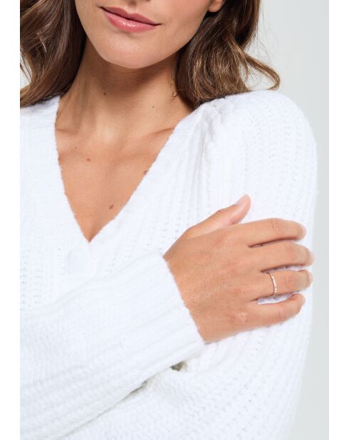 Gilet en laine melangée Cadola ML ivory