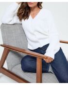 Chaleco Cadola ML en mezcla de lana marfil