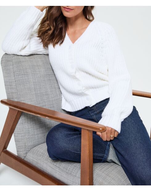 Gilet en laine melangée Cadola ML ivory