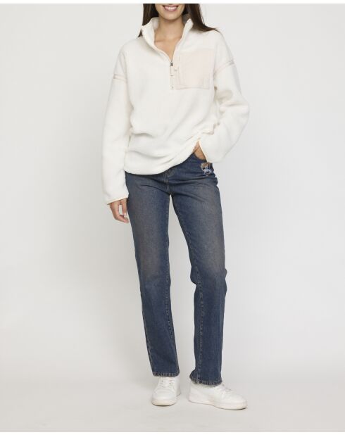 Famous ML Elfenbein-Sweatshirt