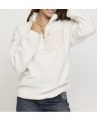 Famous ML Elfenbein-Sweatshirt