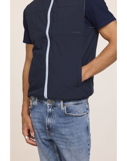 Fonys SM ärmellose Jacke in Dunkelblau/Blaugrau