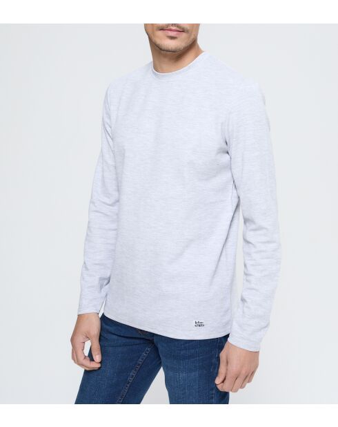 Asiply graues meliertes Langarmshirt