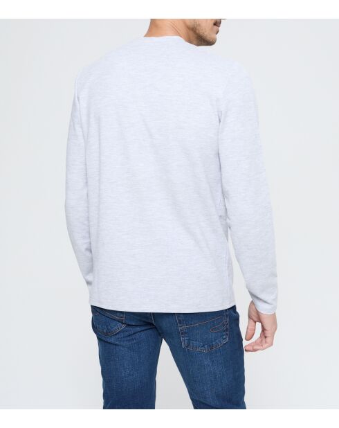 Asiply graues meliertes Langarmshirt