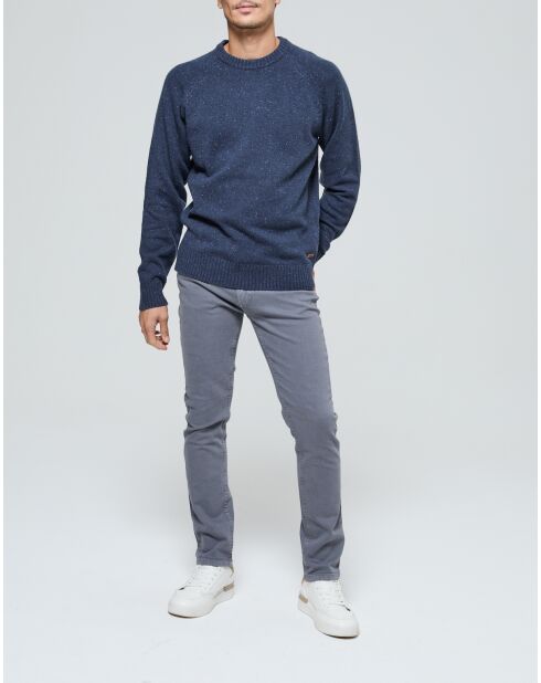 Marineblauwe trui van wolmix Camboya ML