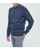 Marineblauwe trui van wolmix Camboya ML