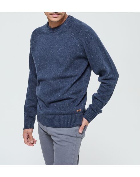 Marineblauwe trui van wolmix Camboya ML