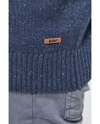 Marineblauwe trui van wolmix Camboya ML