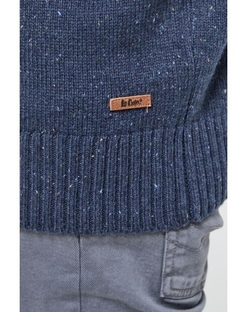 Marineblauwe trui van wolmix Camboya ML