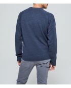 Marineblauwe trui van wolmix Camboya ML