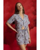 Disney zomerpyjama, Mickey Mouse-patroon, korte open mouwen. blauw