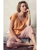 Pijama naranja Missoni con mangas cortas naranjas