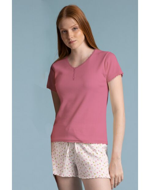 Pigiama rosa a maniche corte Sweet Lollipop