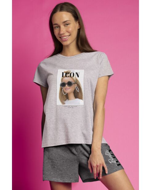 Barbie Forever Icon Jasper grijze pyjama met korte mouwen