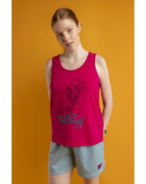 Pigiama senza maniche Disney Overthink It Fucsia