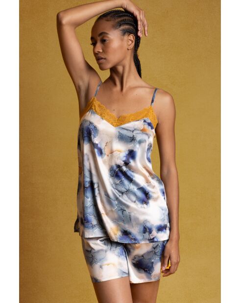 Pyjama à bretelles Luxury multicolore